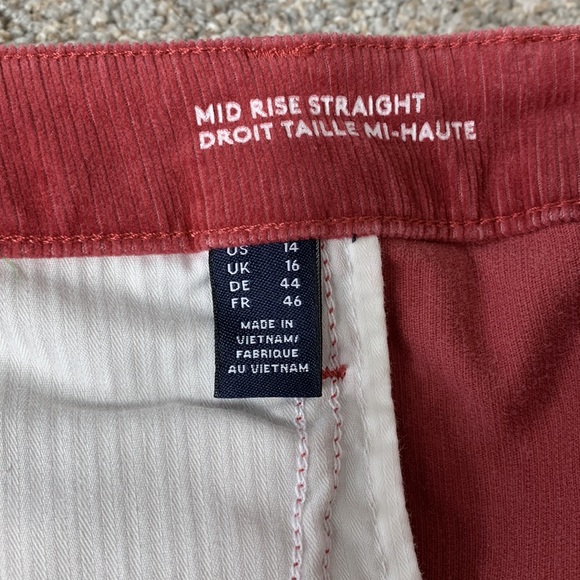 NWT Lands’ End Mid Rise Straight Leg Corduroy Jeans - Picture 6 of 10